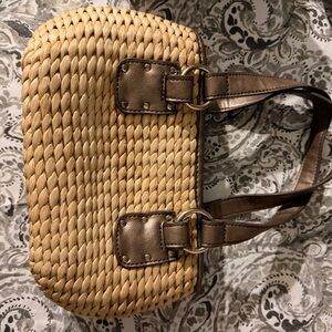 Liz Claiborne Tan Woven Mini Bag